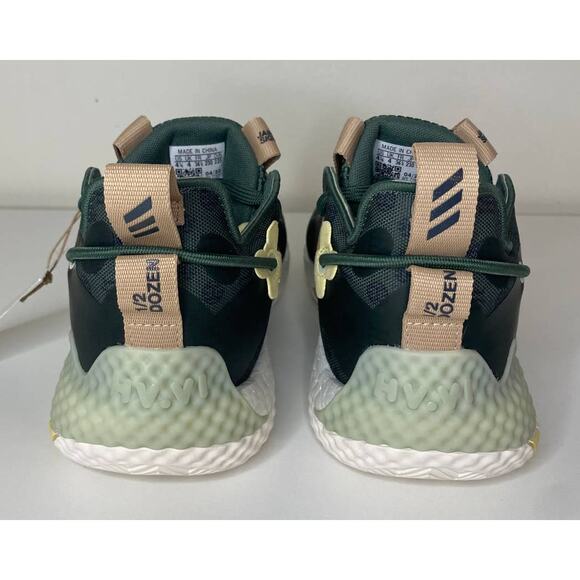 NWT ADIDAS SNEAKERS KIDS 4.5 HARDEN VOL 6 BASKETBALL SHOES GREEN OXIDE GV7058 - Picture 5 of 15
